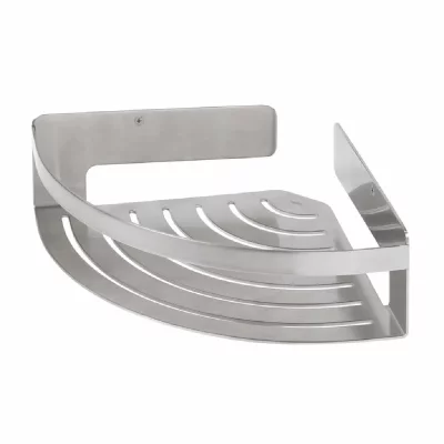 TIGER  Caddy, Panier de douche angulaire large, Acier inoxydable bross&eacute;