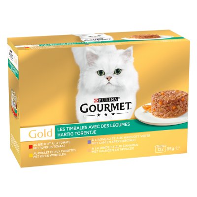 GOURMET Timbales  Gold pour chat, Purina (12 x 85 g)