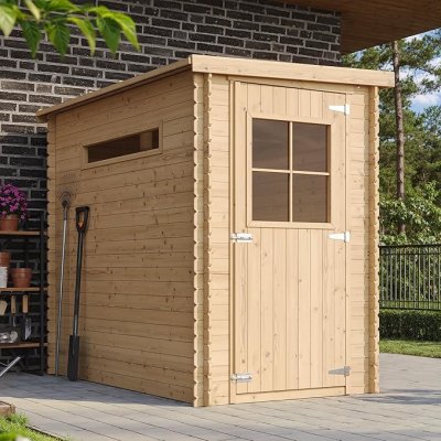 TIMBELA  M306+M306G - Abri de jardin en bois AVEC SOL TRAIT&Eacute;