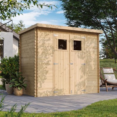 TIMBELA  M310 - Abri de jardin en bois - H200 x l239 x L142 cm / 2.63 m2