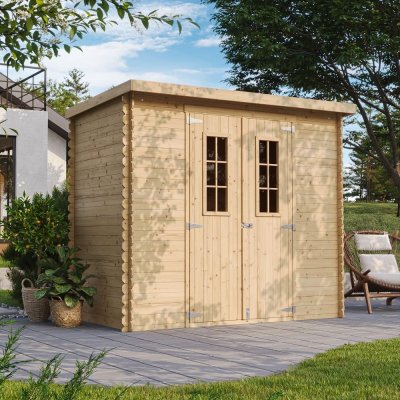 TIMBELA  m310c abri de jardin en bois - l239xl142xh200cm2.63 m2