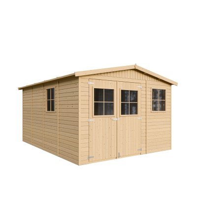 TIMBELA  M336 Abri de Jardin en Bois - H226xl324xL416 cm / 12 m&sup2;