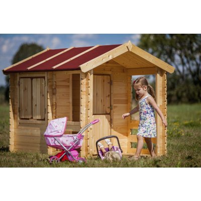 TIMBELA  M501 Maison en bois pour enfants - 182x146xH145cm / 1.1m2