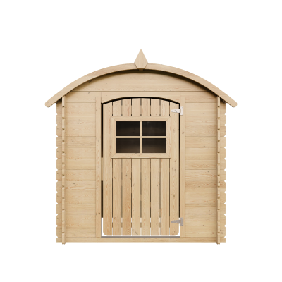 TIMBELA  M505 Maison en bois pour enfants AVEC PLANCHER - 112x146xH145cm / 1.1m2