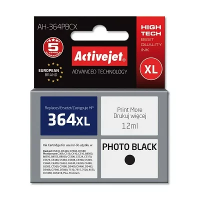 ACTIVEJET Tin  ah-364pbcx refill f&uuml;r hp no. 364xl photo black expacjahp0155