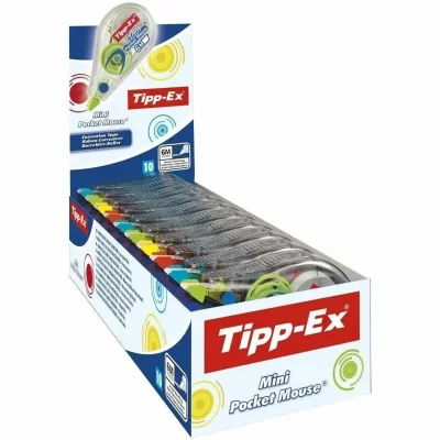 TIPP EX Tipp-Ex Roller de correction Mini Pocket Mouse Fashion 5mm x 5m Assortis translucides