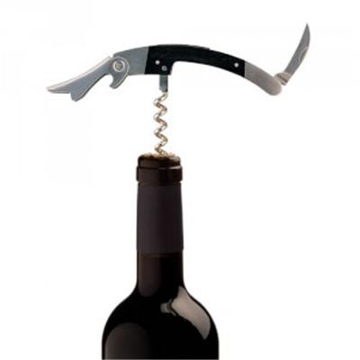 GENERIQUE Tire-bouchon Chef sommelier acier et bois 13 cm Gris L'Atelier du Vin
