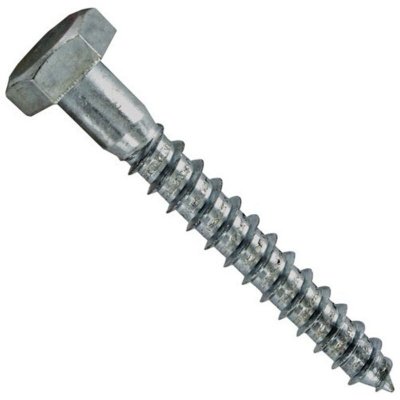 VYNEX Tirefond 8 x 60 mm - acier zingu&eacute; - lot de 35