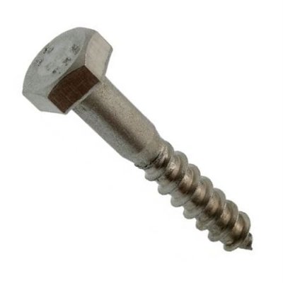 ACTON Tirefond &aacute; bois t&ecirc;te hexagonale qualit&eacute; inox 8x80 boite de 100 