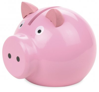 VILAC Tirelire cochon rose en bois 