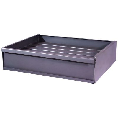 VISIODIRECT Tiroir barbecue, bac pour barbecue en acier inoxydable coloris gris - 50 x 41 x 12 cm