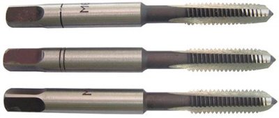 TIVOLY  1050012060100 Jeu de 3 Tarauds Main Acier Au Chrome, M&eacute;trique &Oslash; M6*100