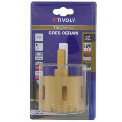 TIVOLY  12000926800 Scie Cloche hexagonale Diamant &agrave; Sec Technic &Oslash;68Mm