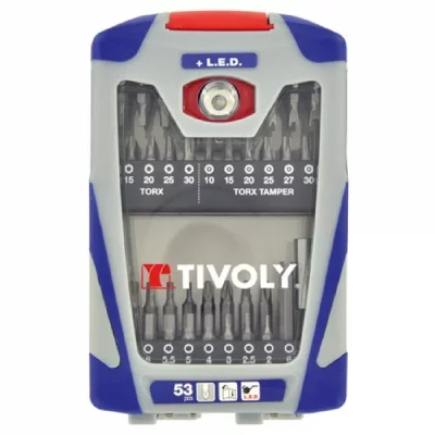 TIVOLY  - Mallette Ranger 54pcs Embouts de Vissage L25 et L50mm