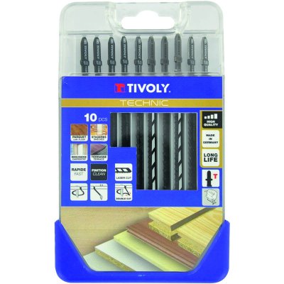 TIVOLY  XT505570001 Lames de scie sauteuse, Gris, Set de 10 Pi&egrave;ces