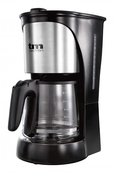 TM ELECTRON  Tmpcf005 Drip Coffee Maker 12 Cups 1.5l 1000w Argent&eacute;