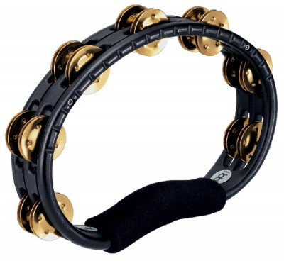 MEINL TMT1B-BK - Tambourin ABS demi-lune 2 rang&eacute;es de cymbalettes - Noir