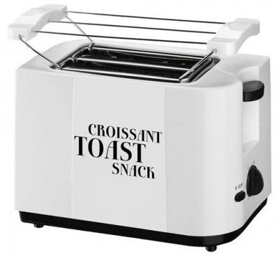 TKG TO1010CW- Toaster 2 fentes blanc avec tiroir ramasse miettes