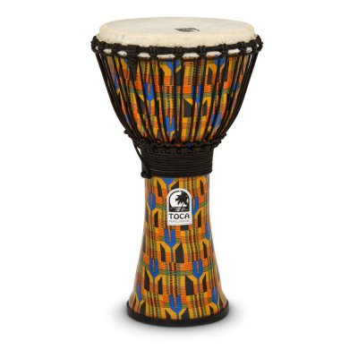 TOCA  SFDJ-10K Freestyle Djemb&eacute; accordage &agrave; corde10'' Kente Cloth