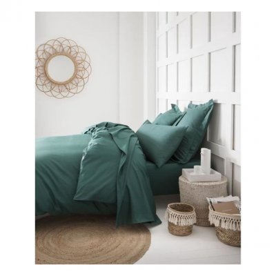 TODAY  housse de couette 100% coton - 220x240 cm - Vert &eacute;meraude 