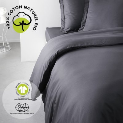 TODAY  - Housse de couette 100% coton bio organic - noir fusain 240X220