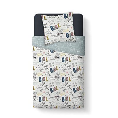 TODAY  Parure de lit 1 Personne 140X200 Imprime Blanc Enfant Kids First