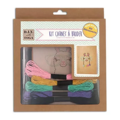 TOGA  - Kit DIY carnet &agrave; broder Lama