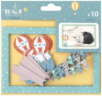 TOGA  naissance FPD157, - Leonard & Josephine Lot de 10 Cadres, Autre, Multicolore, 10 x 15 x 0.1 cm