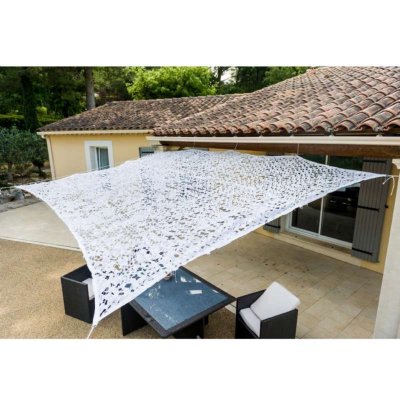 WERKA PRO Toile d'ombrage ajour&eacute;e de couleur blanche  3 x 3 m