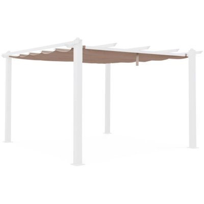 SWEEEK Toile de toit taupe pour tonnelle 3x4m Condate - toile de rechange pergola. toile de remplacement