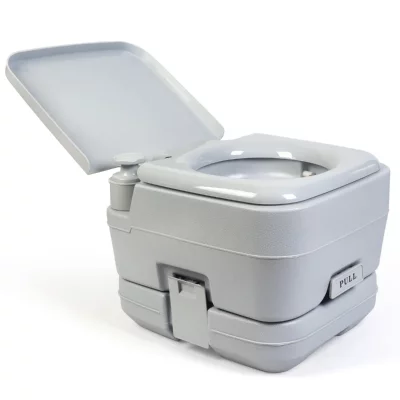 BRIEBE Toilette Portable Chimique pour Adultes 10L Camper, Camping, Auto Caravane WC 1194 Gris
