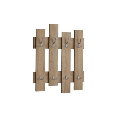 Toilinux.com Porte Manteau Hauteur 79 cm Effet Bois Naturel - Marron