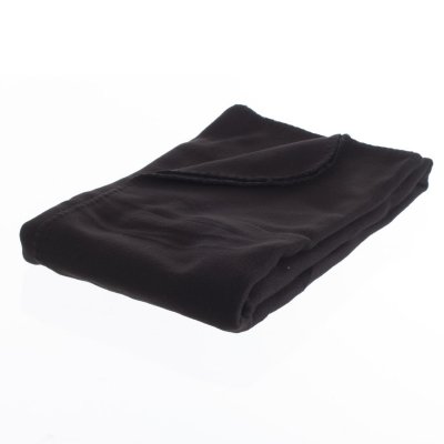 TOILINUX  - Lot 2x Plaid polaire - 125 x 150 cm - Noir - POLAR