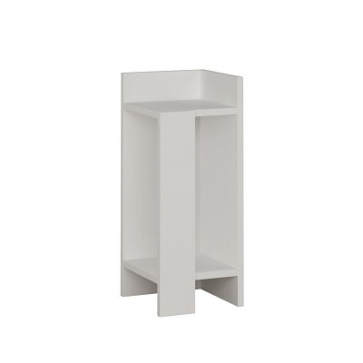 Toilinux - Table de chevet Elos droite 27 cm - Blanc - Elos