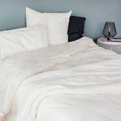 TOISON D OR Toison d'or Housse de couette 100% Coton Anna lav&eacute; cr&egrave;me 140x200 cm