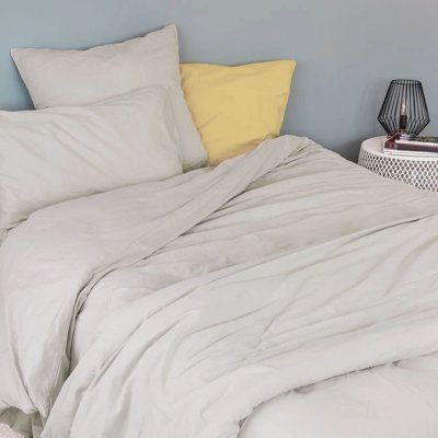 TOISON D OR Toison d'or Housse de couette 100% Coton lav&eacute; Anna ficelle 140x200 cm