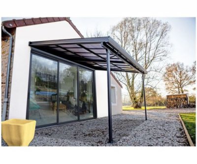 HABRITA Toit terrasse adoss&eacute; manuel aluminium  TT3040CL 4 x 3 01 m