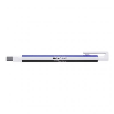 TOMBOW  Crayon Gomme Mono Zero Eraser , Blanc / Bleu/ Noir
