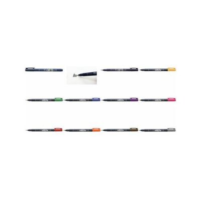  Tombow Stylo de calligraphie Fudenosuke, vert - Lot de 6