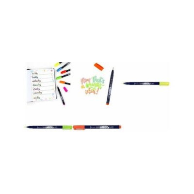 TOMBOW  WS-BH91 Feutre brush Fudenosuke ""N&eacute;on Jaune"", Pointe Dure