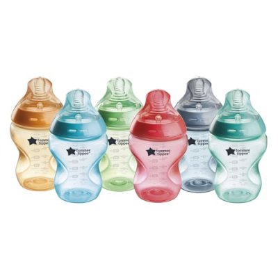 TOMMEE TIPPEE  6x 260ml Feeding Bottle Clair