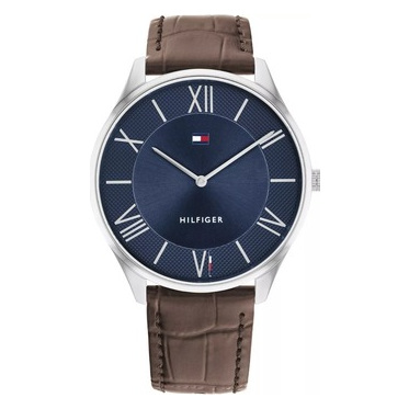 TOMMY HILFIGER  pour homme. Montre analogique avec bracelet en cuir Aci