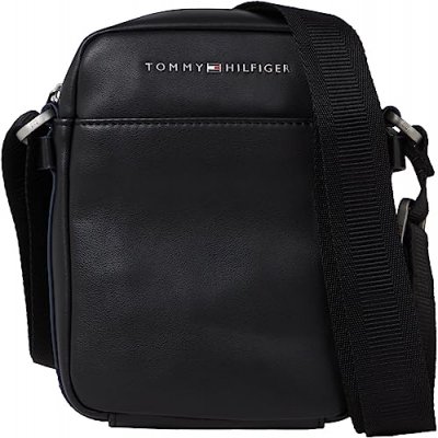 TOMMY HILFIGER  Sac &agrave; bandouli&egrave;re noir / blanc