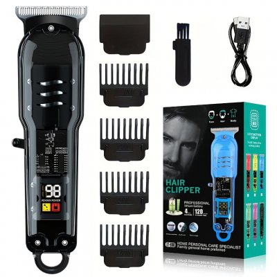 INF Tondeuse &agrave; cheveux professionnelle avec &eacute;cran LED Black - Neuf