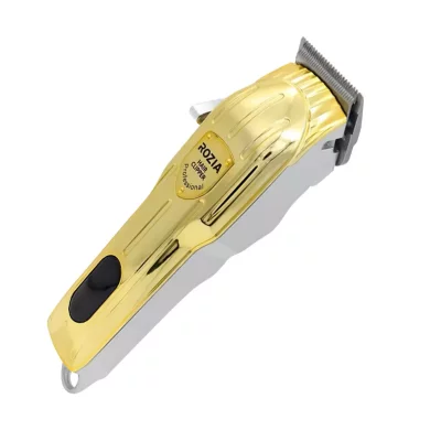GENERIQUE Tondeuse Cheveux sans fil USB avec Lame en Acier et Sabots de Coupe Rozia Dor&eacute;e
