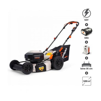 DAEWOO Tondeuse Sans Fil 62v , Lame 56 Cm, Batterie 8ah Et Chargeur - Dallm62-22sp-k1