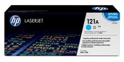 HP Toner cyan  pour Color LaserJet 1500/2500 (121A)
