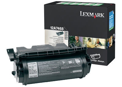 LEXMARK Toner Laser  12A7468 noir Haute Capacit&eacute; sp&eacute;ciale &eacute;tiquettes