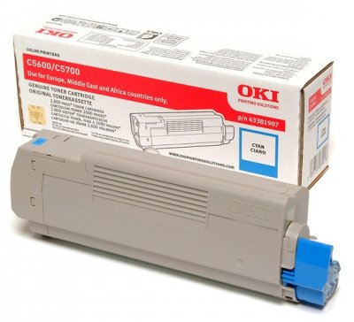 OKI Toner  43381907 C5600, C5700 - Cyan