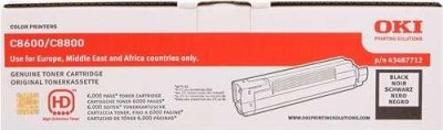 OKI Toner  43487712 C8600, C8800 - Noir